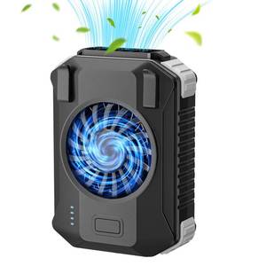 lot 16993 image: 10000mAh Portable Waist Fan - 3 Speeds Strong Airflow Portable Fan Rechargeable, Hands-Free Hanging Neck Fan, Wearable Personal Clip on Shirt Belt Fans for Outdoor, Jobsite, Farms, Traveling, Fishing