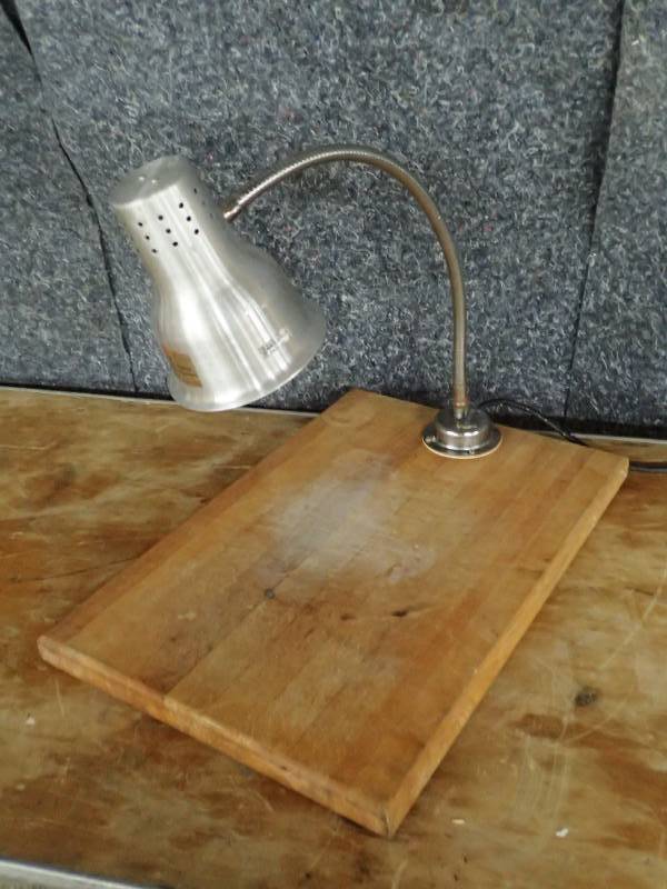 lot 3871 image: Meat Prep Cutting Board and Heat Lamp