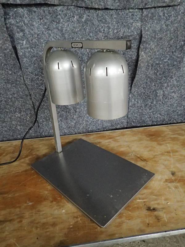 lot 3872 image: Nemco Full Size Pan Double Heat Lamp Station