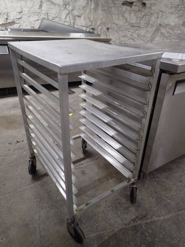 lot 3879 image: Full Size Sheet Pan Rack on Casters
