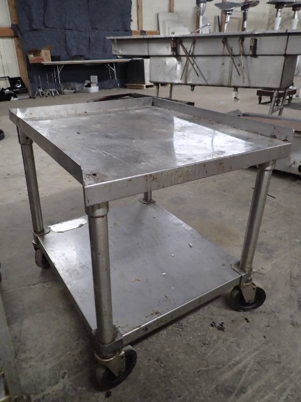 lot 3880 image: Stainless Equipment Stand on Casters