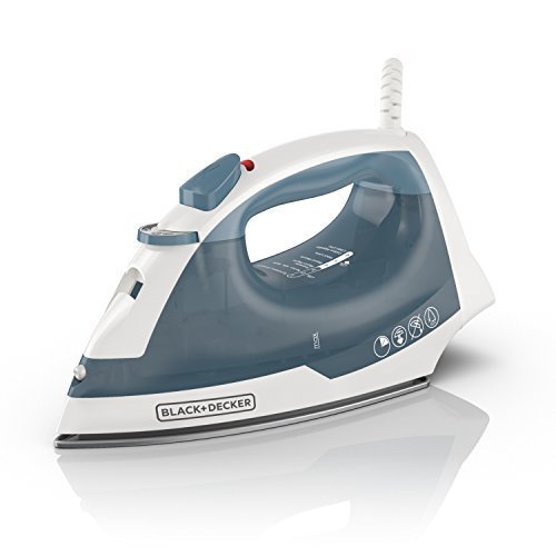 lot 1059 image: BLACKDECKER Easy Steam Compact Iron, IR40V , Blue white Retail $24.00