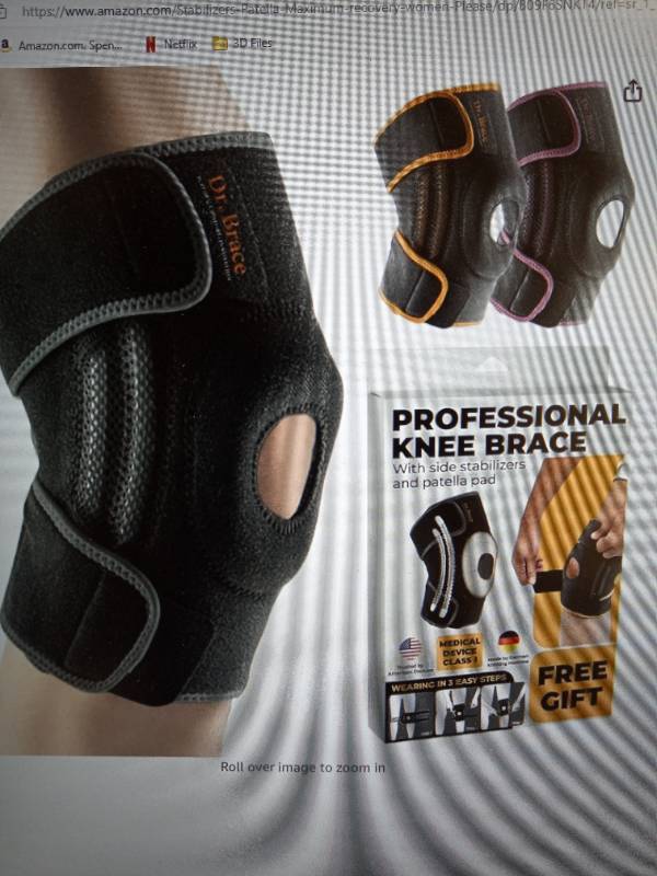 lot 1064 image: Non slip silicone grip Professional Knee Brace Class I large Retail $27.96