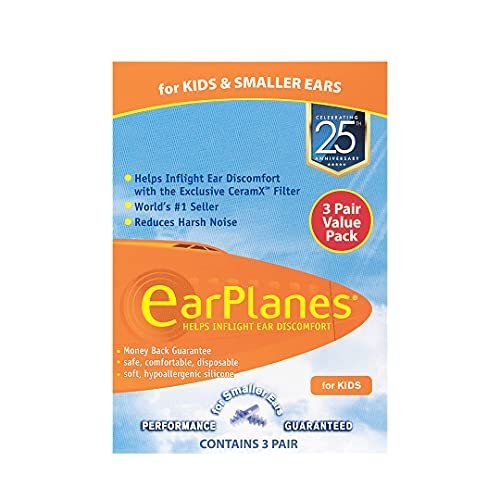 lot 1151 image: Original Childrens EarPlanes by Cirrus Healthcare Ear Plugs Airplane Travel Ear Protection 3 Pair BONUS VALUE PACK Retail $23.99