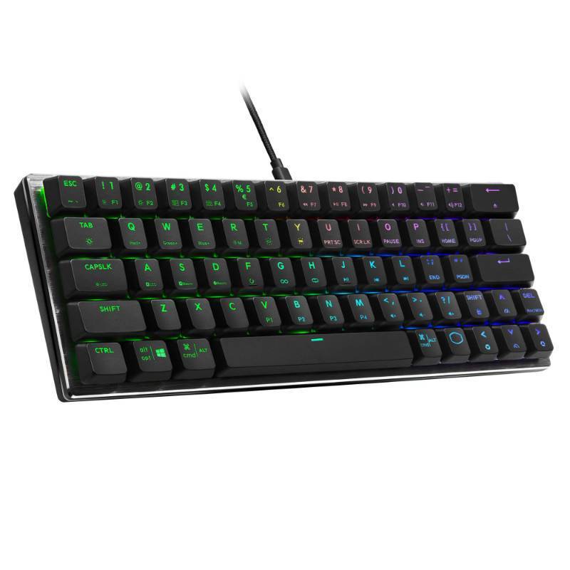 lot 1175 image: Cooler Master SK620 60% Space Gray Mechanical Low Profile Gaming Keyboard, Click Blue Switches, Customizable RGB, Ergonomic Design, USB-C Connectivity, MacWindows, QWERTY (SK-620-GKTL1-US) Retail $39.99
