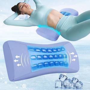 lot 1009 image: Gel Lumbar Support Pillow for Bed Relief Lower Back Pain-Cooling Memory Foam Back Pillow for Sleeping-Waist Sleep Cushion for Side& Back Sleepers-Wedge Bolster Pillow Bed Rest US. Patent Design Retail $44.99