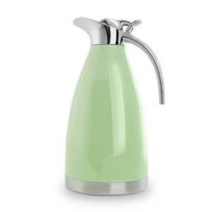 lot 1011 image: Sumerflos 68 Oz Stainless Steel Coffee Thermal CarafeDouble Walled Vacuum Thermos Insulated  12 Hour Heat Retention  2 Liters (Green) Retail $25.33