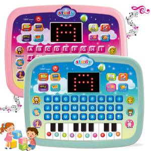 lot 1015 image: Kids Tablet Toddler Learning Pad with LED Screen Teach Alphabet Numbers Word Music Math Early Development Interactive Electronic Toy for Boys & Girls 3 Years Retail $21.24