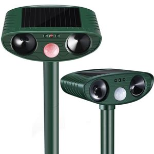 lot 1043 image: Ultrasonic Animal Repellent Outdoor,Solar Powered Cat Repellent Deer Deterrent Devices with Motion Detector, Waterproof Squirrel, Raccoon, Skunk Dog, Bird Repellent Sound Devices for Garden Yard Retail $57.49