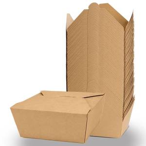 lot 1054 image: 50 Pack 47 oz Large Takeout Food Container, Heavy-duty Microwave Kraft Paper Takeout Box, Leak Proof and Oil Resistant Paper Lunch Box, Cardboard Takeout Box for Restaurants, Homes, and Gatherings Retail $25.76