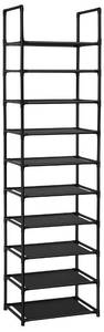 lot 1062 image: FIDUCIAL HOME 10 Tiers Shoe Rack 20-25 Pairs Sturdy Shoe Shelf Retail $24.99