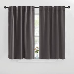 lot 1076 image: NICETOWN Blackout Window Curtains for Camper - (Grey Color) 42x40 Inch, 1 Panel Set, Thermal Insulated Room Darkening Blackout DrapesDraperies with Rod Pocket & Back Tab for Loft Retail $22.44