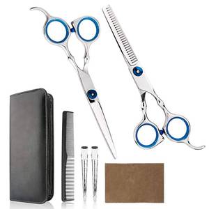 lot 1086 image: Professional Home Hair Cutting Kit Home Haircutting Scissors Barber Salon Home Thinning Shears Kit with Comb and Case for Men Women Retail $13.99