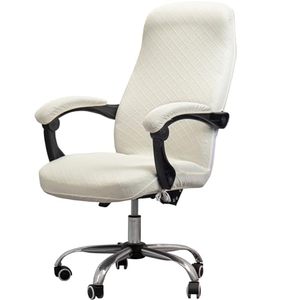 lot 1093 image: Melaluxe Office Chair Cover with Armrest Covers�� Universal Stretch Desk Chair Cover, Computer Chair Slipcovers (Size L) - Cream Retail $18.42