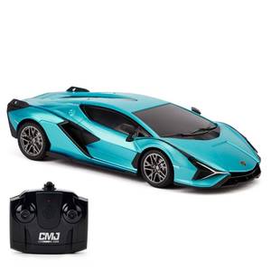 lot 1097 image: 124 Scale Officially Licensed RC Lamborghini Si�n FKP 37, Blue Lambo Sport Racing Hobby Toy Car Model Vehicle for Boys Girls and Adults Gift Retail $27.49