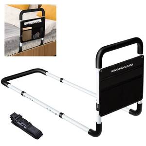 lot 1103 image: Bed Rails for Elderly Adults - Bed Assist Rail Medical Bed Support Bar Mobility Assistant with Free Storage Bag and Fixing Strap, Fit King, Queen, Full, Twin Retail $44.74