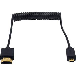lot 1108 image: Duttek Micro HDMI to HDMI Coiled Cable, HDMI to Micro HDMI Coiled Cable, Extreme SlimThin Micro HDMI Male to HDMI Male Coiled Cable for 1080P, 4K, 3D, and Audio Return Channel (1.2M4FT) Retail $20.45