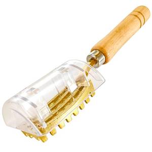 lot 1124 image: Fish Scale Remover with Box with Brass Serrated Sawtooth and Wooden Handles from Tsubame-Sanjo, Japan��Yamasan�� Retail $30.04