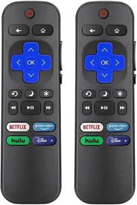 lot 1125 image: Rupmmehon (Pack of 2) Replacement Remote Control for All Roku TV, for TCLHisenseonnSharpElementWestinghousePhilipsInsigniaJVcRCAHitachiSanyoMagnavoxHaierLGROKU TV Retail $9.99
