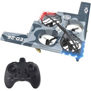 lot 1130 image: Form B2 Drone RC Airplane for Kids and Beginners, Remote Control Plane Fighter Jet Helicopter with Light, Auto Hovering And 3 Batteries (18Mins) Retail $45.10