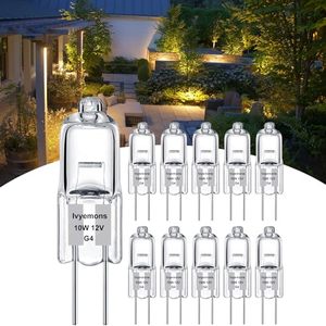 lot 1165 image: Ivyemons Halogen 10 Watt 12 Volt Light Bulbs 2 Pin G4 Base - 6PCS G4 Bulb 12V 10W Warm White 2800K, G4 Dimmable G4 Bi-Pin Base, Long Lasting G4 Halogen Bulb for Under Cabinet Puck Light,Chandelier Retail $9.99