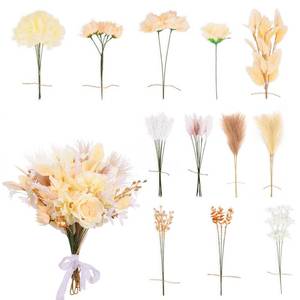 lot 1174 image: CEWOR 45pcs Artificial Greenery Stems, Fake Greenery Spray Box Set with 12 Kinds of Artificial Flowers Bulk for Wedding Bouquet Table Centerpieces and Floral Arrangement (Champagne) Retail $10.61