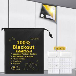 lot 1194 image: LUCMO Blackout Blinds 138 x 57, 100% Blackout Blind Curtain for Window, No Drill Portable Blackout Shades Film for Bedroom, Cut to Any Size, Nursery Black Out Blinds for Baby, White Retail $37.49