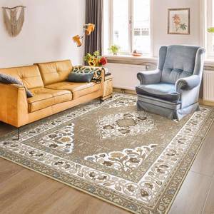 lot 1211 image: B BENRON Soft Runner Rug for Hallway 2x6, Brown, Floral Area Rug for Bedroom Kitchen Laundry Room Entry, Thin Rug with Meomory Foam Retail $22.49