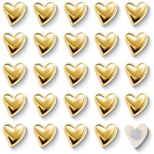 lot 1233 image: 24 PCS Gold Fridge Magnets, Cute Love Heart Decorative Magnets Small Refrigerator Magnets for Home Office Whiteboard (Gold) Retail $10.99
