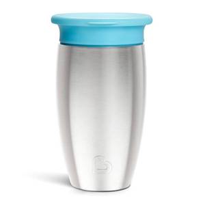 lot 1238 image: Munchkin Sippy Cup for Toddlers, Miracle 360 Stainless Steel, 10 Ounce, Blue Retail $21.08