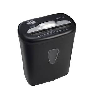 lot 1256 image: Amazon Basics 8 Sheet Cross Cut Paper and Credit Card Shredder with 4.1 Gallon Bin, Black Retail $31.96