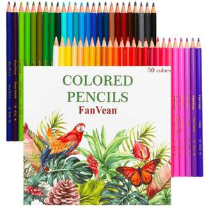 lot 1267 image: FanVean Colored Pencils Set 50 count Color Pencil for adult Coloring School Supplies Gifts for kids & Adults Retail $9.97