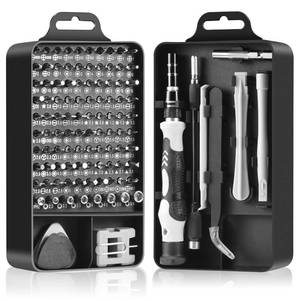 lot 1268 image: NECAMOCU Precision Screwdriver Set, Professional Grade 115 in 1 Magnetic Repair Tool Kit for Electronics, Computer, iPhone, Laptop, Game Console, Watch, Eyeglasses, Modding, and DIY Projects Retail $13.46