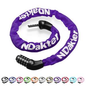 lot 1270 image: NDakter Bike Chain Lock, 5-Digit Combination Anti-Theft Bicycle Lock, 3.24.275feet Long Security Resettable Bike Locks Heavy Duty for Bike, Bicycle, Scooter, Motorcycle, Door, Gate, Fence Retail $16.99