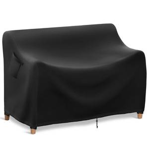 lot 1274 image: ADBAOBO Outdoor Furniture Cover, Patio Furniture Covers Waterproof, Outdoor Couch Loveseat 2-Seater Sofa Bench Table Cover Heavy Duty 900D with Air Vent and Handles, 60 W x 34 D x 30 H inch, Black Retail $44.99