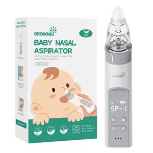 lot 1281 image: GROWNSY Nasal Aspirator for Baby, Baby Nose Sucker Pro with 3 Soft Silicone Tips, Adjustable Suction, Electric Nose Suction for Baby, Built-in Music & Light Soothing Retail $49.99