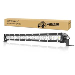 lot 1283 image: SKYWORLD 13 inch 60W Single Row LED Light Bar Low Profile Ultra Thin Slim Mini Spot Off Road Driving Lights Led Fog Lights Boat Lighting ATV SUV UTV Truck Retail $21.24