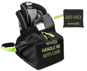 lot 1286 image: reperkid Premium Car Seat Travel Bag for Airplane - Durable, Universal Fit, Water-Resistant Gate Check Bag with Adjustable Carry Straps - for Safe and Hassle-Free Travel Retail $32.11