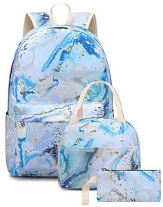 lot 1287 image: Bluboon Teen Girls School Backpack Kids Bookbag Set with Lunch Box Pencil Case Travel Laptop Backpack Casual Daypacks (Blue-white) Retail $35.13