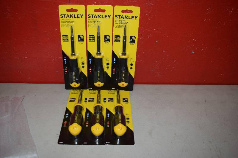 lot 3 image: 6 Stanley 6 Way Screwdrivers