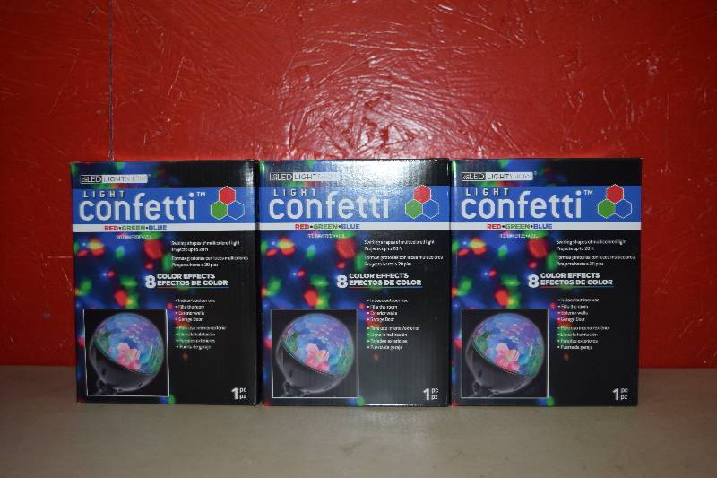 lot 42 image: 3 Gemmy Light Confetti LED Light Show