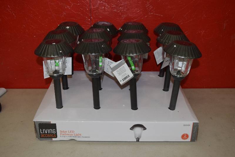 lot 71 image: 12 Living Accents Solar LED Pathway Lights