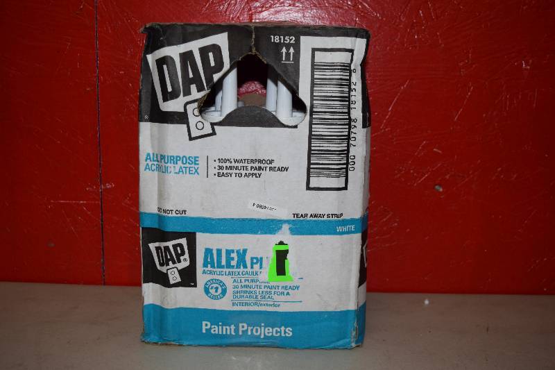 lot 77 image: 12 Tubes Dap Alex All Purpose Acrylic Latex Caulk