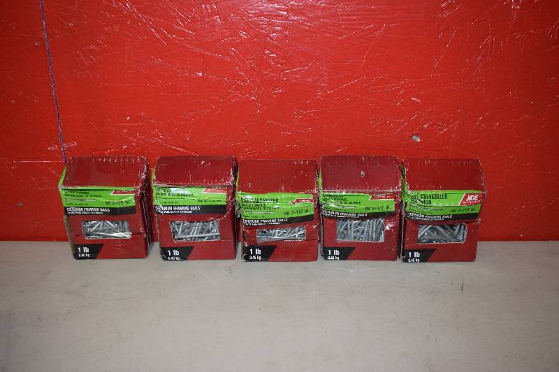 lot 101 image: 5 One Pound Boxes Framing Nails