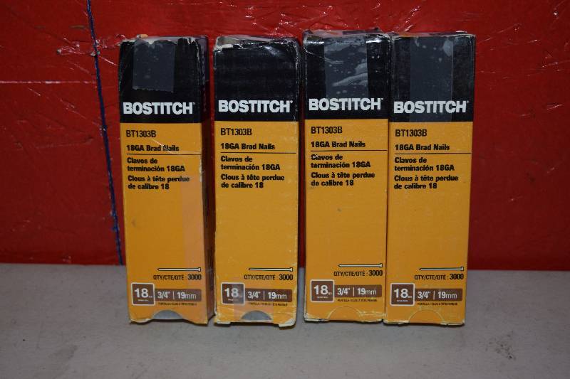 lot 128 image: 4 Boxes of 3000 Bostitch Brad Nails