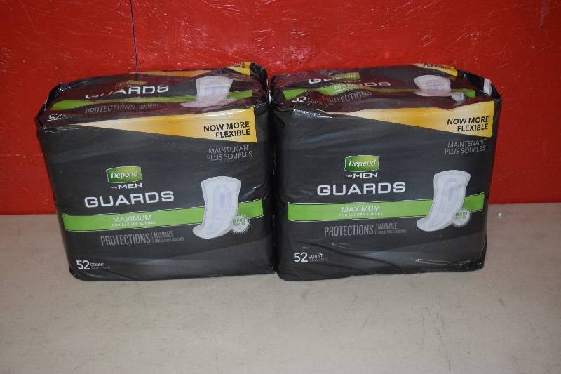 lot 187 image: 2 Packages of 52 Depend for Men Guards