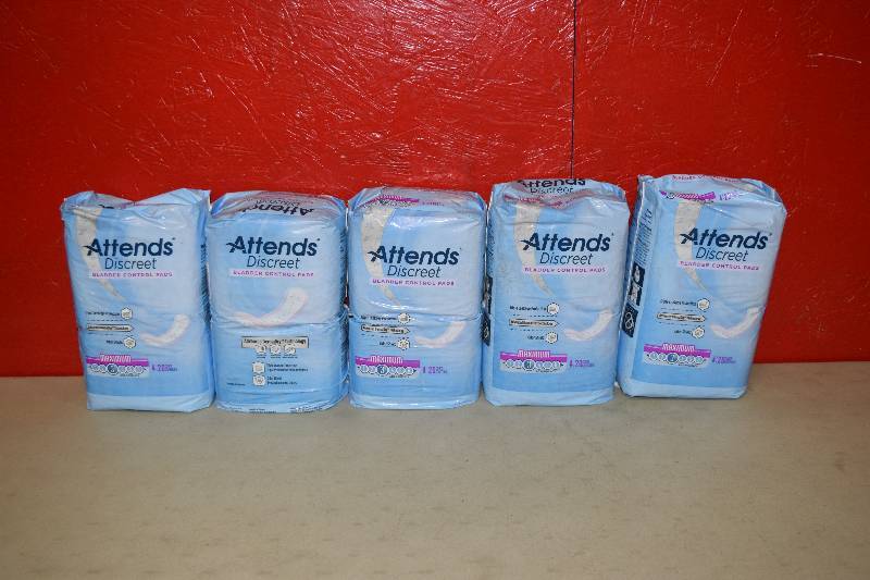 lot 192 image: 5 Packages of 20 Attends Discreet Bladder Control Pads