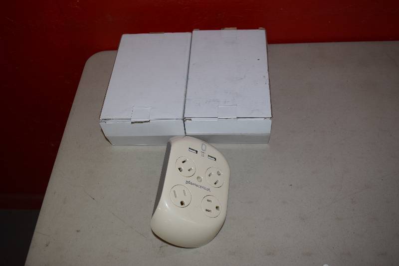 lot 278 image: 3 Revolve 3.4 Surge Protector Unit with 4 Rotating Outlets  2 USB