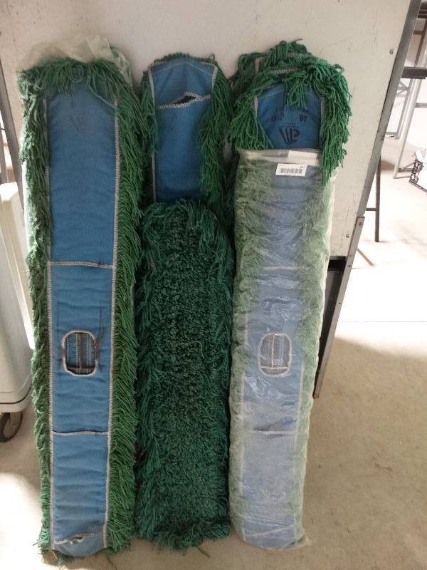 lot 247 image: 7- 48 dust mops w frames & 1- 36 dust mop w frame