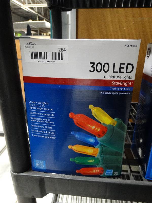 lot 264 image: New in box- 300 LED Christmas lights